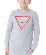 GUESS CORE KIDS Sudadera de manga larga con estampado de logo gris jaspeado claro - Sudadera Bebé - 4
