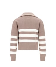 GUESS KIDS Cárdigan de rayas con cremallera Rayas blancas marrones - Suéteres para niños - 2