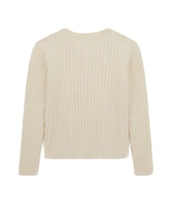 GUESS KIDS Su&eacute;ter de cuello en V acanalado cremwhi - Su&eacute;teres para ni&ntilde;os - 2