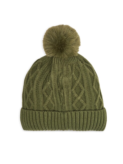 KIDS Gorro trenzado con pompón planta verde - gorro bebe