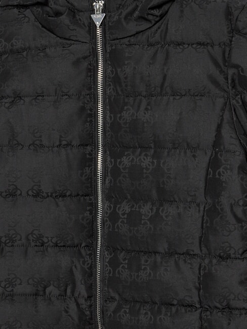 KIDS Chaqueta acolchada con capucha larga Jacquard negro 4g - Chaquetas de bebé