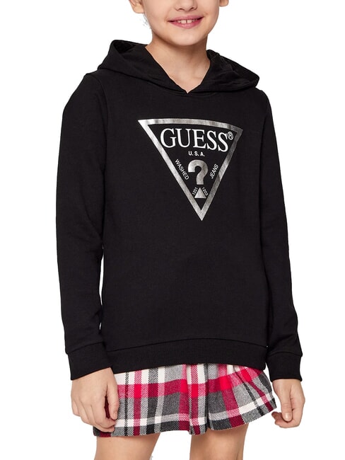 CORE KIDS Sudadera con capucha y estampado negro azabache con escarcha g - Sudadera Bebé