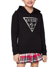 GUESS CORE KIDS Sudadera con capucha y estampado negro azabache con escarcha g - Sudadera Bebé - 4