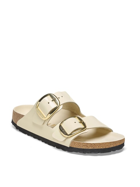 ARIZONA BIG BUCKLE  Sandalias de cuero brillo crudo - Zapatos Mujer
