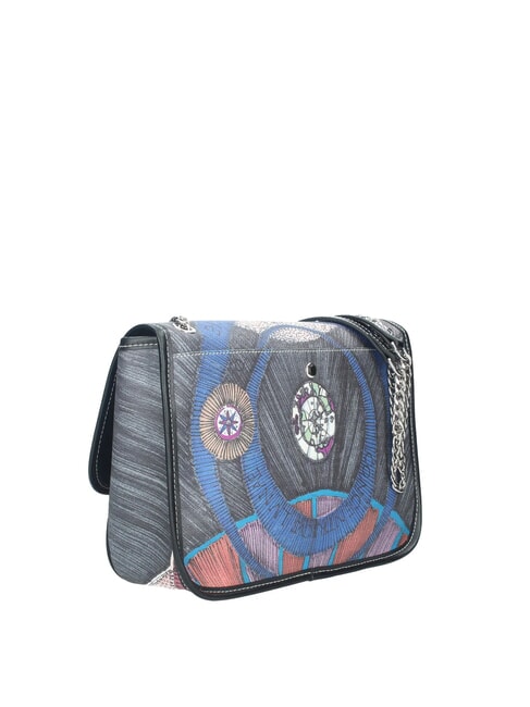 PLANETARIUM Bolso convertible con solapa noche/negro - Bolsos Mujer