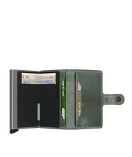 SECRID VINTAGE  Cartera de piel con tarjetero de aluminio sabio - Carteras Hombre - 2