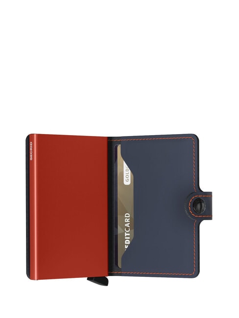 MATTE  Monedero con tarjetero con bloqueo RFID azul noche y naranja - Carteras Hombre