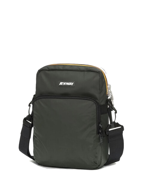 ERLOY Bolsa de nailon con bolsillo verde negruzco - Bandoleras Hombre