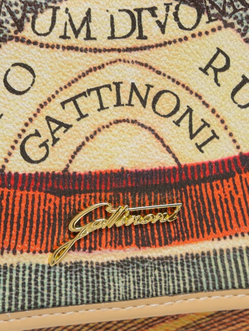 PLANETARIUM Bolso convertible con solapa clásico/beige - Bolsos Mujer