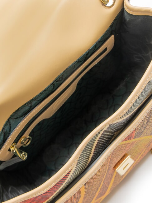 PLANETARIUM Bolso convertible con solapa clásico/beige - Bolsos Mujer