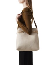 BORBONESE ARMOR  Bolso de hombro arena - Bolsos Mujer - 4