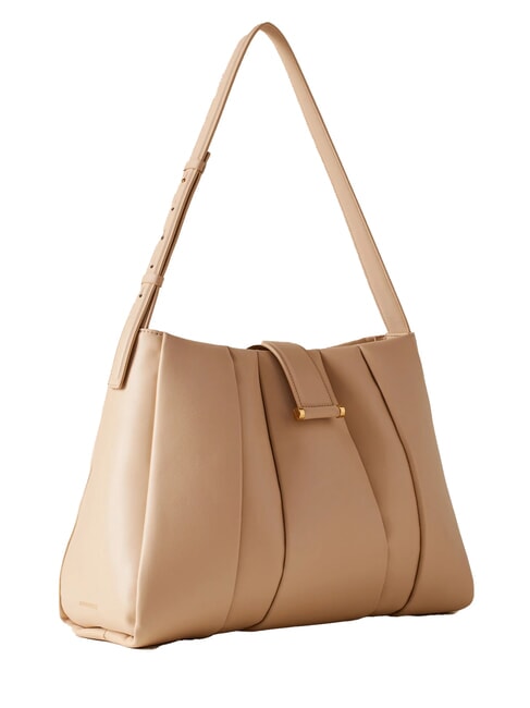 L ECLAIR  Bolso de hombro, de piel arena - Bolsos Mujer