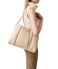 BORBONESE L ECLAIR  Bolso de hombro, de piel arena - Bolsos Mujer - 5