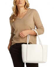 CALVIN KLEIN CK LINN MEDIUM Bolso de compras al hombro tiza - Bolsos Mujer - 6