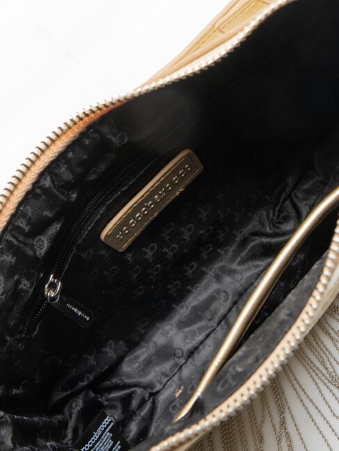 FRINGES Bolso con asa y bandolera oro - Bolsos Mujer