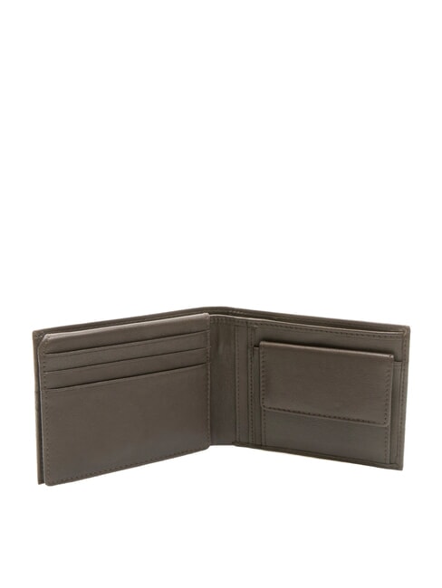 VERTIGO Cartera de piel con solapa y monedero marron oscuro - Carteras Hombre