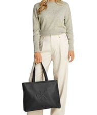 CALVIN KLEIN SCULPTED Slim Bolso de hombro En negro - Bolsos Mujer - 4