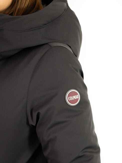 PURENESS Chaqueta larga de plumas con capucha negro - Chaquetas de plumas de mujer