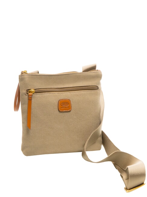 SORRENTO EMMA Bolso de lona plano para el hombro oliva - Bolsos Mujer