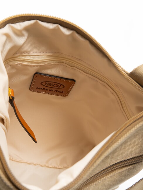 SORRENTO EMMA Bolso de lona plano para el hombro oliva - Bolsos Mujer