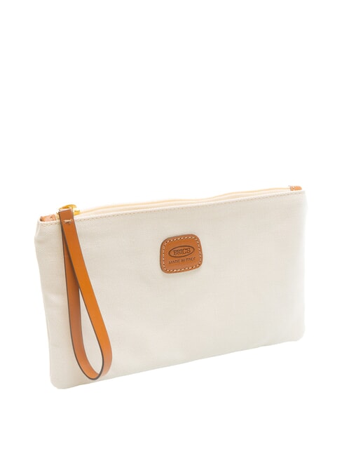 SORRENTO Bolso de mano de lona con pu&ntilde;o CREMA - Bolsos Mujer