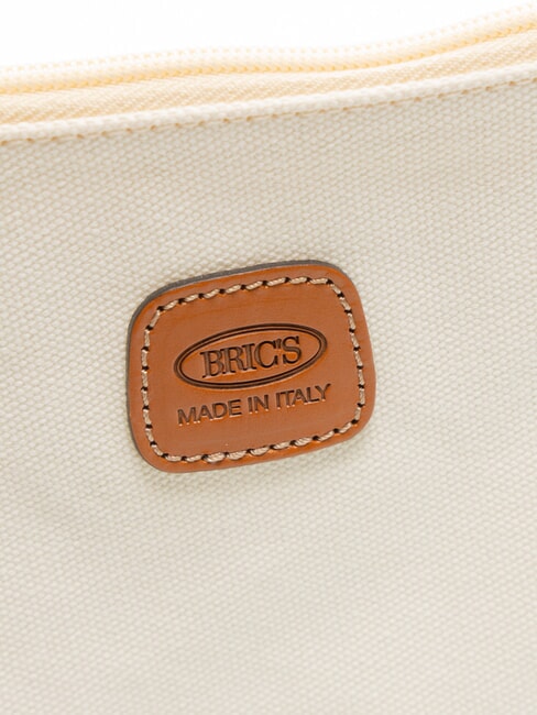 SORRENTO Bolso de mano de lona con pu&ntilde;o CREMA - Bolsos Mujer