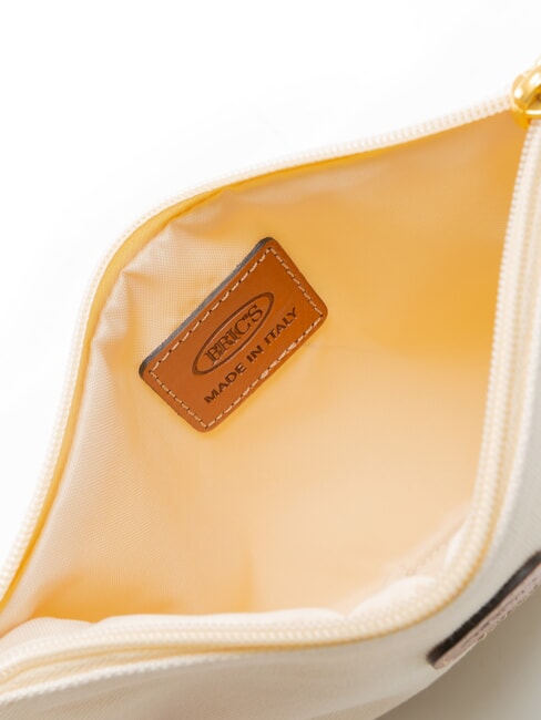 SORRENTO Bolso de mano de lona con pu&ntilde;o CREMA - Bolsos Mujer