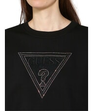 GUESS TRIANGLE FLECEE  Camisa de entrenamiento jetbla - Sudaderas de mujer - 3
