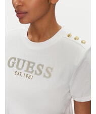 GUESS CN SS CROPPED Camiseta de algodón purwhite - camiseta - 3