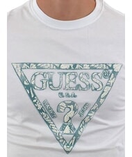 GUESS SS CN TRIANGLE Camiseta de algodón purwhite - camiseta - 3