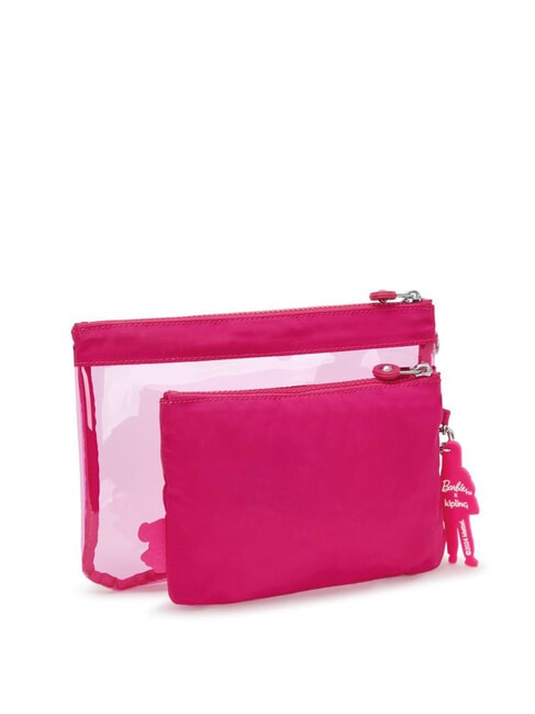 DUO POUCH L X BARBIE Dos bolsas con cremallera rosa fuerte transparente - Bolsas y accesorios  niños
