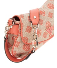 GUESS BEYZA  Bolso de hombro logotipo rojo coral - Bolsos Mujer - 3