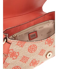 GUESS BEYZA  Bolso de hombro logotipo rojo coral - Bolsos Mujer - 4