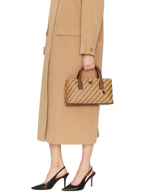 SIMONA  Bolso de mano, con bandolera natural / coñac - Bolsos Mujer