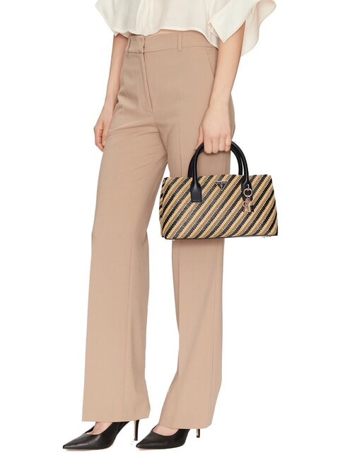 SIMONA  Bolso de mano, con bandolera natural / negro - Bolsos Mujer