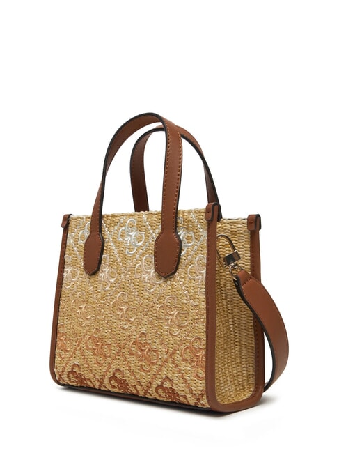 SILVANA Mini bolso de mano, con correa para el hombro coñac / aceitunas - Bolsos Mujer