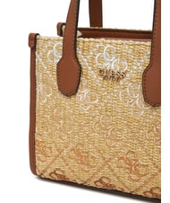 GUESS SILVANA Mini bolso de mano, con correa para el hombro coñac / aceitunas - Bolsos Mujer - 3