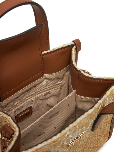 SILVANA Mini bolso de mano, con correa para el hombro coñac / aceitunas - Bolsos Mujer