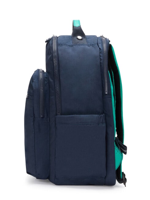 SEOUL Mochila con bolsillo para portátil de 15" bloque azul verde - Mochilas Escuela & Tiempo Libre