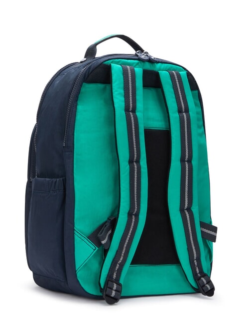 SEOUL Mochila con bolsillo para portátil de 15" bloque azul verde - Mochilas Escuela & Tiempo Libre