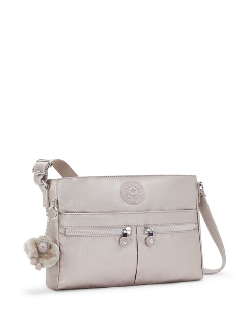 NEW ANGIE Bolso bandolera multibolsillos resplandor de metal - Bolsos Mujer