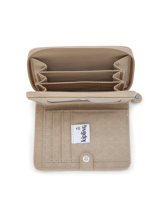 MONEY LOVE Cartera mediana Firma en relieve beige - Carteras Mujer