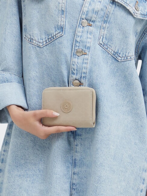 MONEY LOVE Cartera mediana Firma en relieve beige - Carteras Mujer