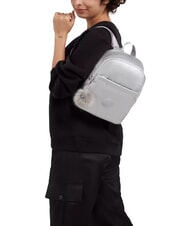 KIPLING MARLEE BP Mochila pequeña metálica platino m gg - Bolsos Mujer - 6