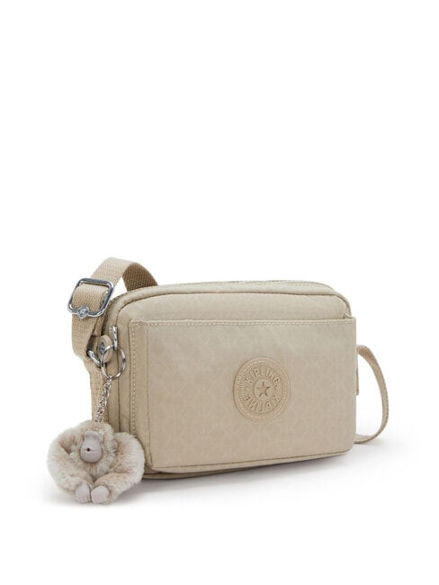 ABANU S bolsa de hombro Firma en relieve beige - Bolsos Mujer