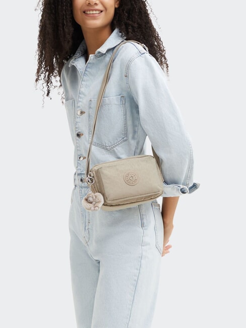 ABANU S bolsa de hombro Firma en relieve beige - Bolsos Mujer