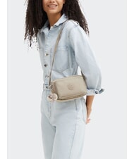 KIPLING ABANU S bolsa de hombro Firma en relieve beige - Bolsos Mujer - 5