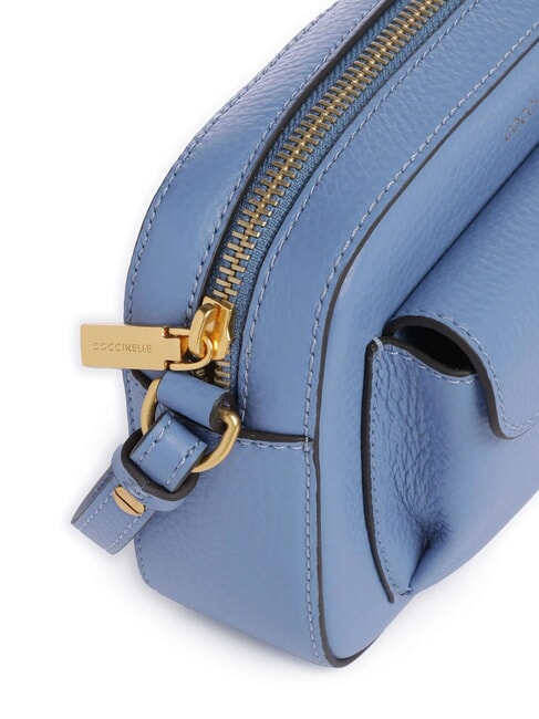 BEAT SOFT Minibolso de piel con textura azul - Bolsos Mujer