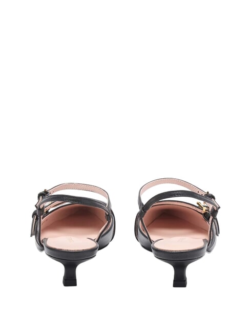 FERNANDA Zapatos de cuero con tiras en la parte posterior negro - Zapatos Mujer