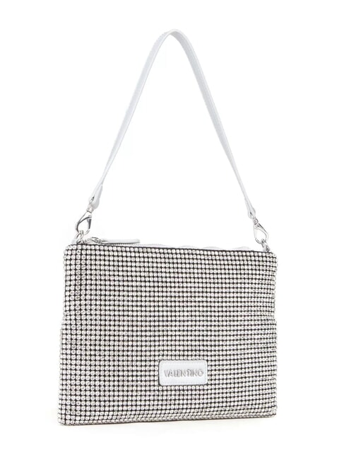 NABILAH Bolso de mano con pedrer&iacute;a y bandolera plata - Bolsos Mujer